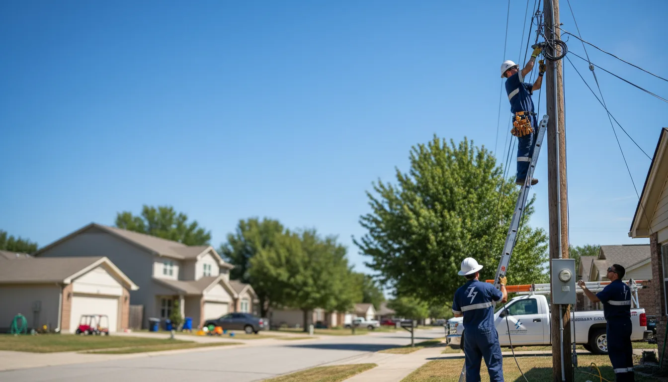 Residential electrician providing installation services in Tipton, KS
